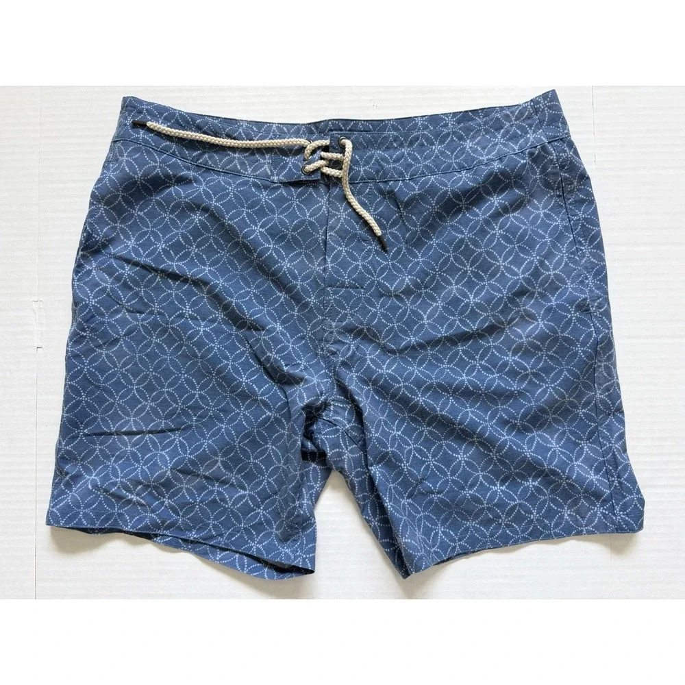 Faherty Men's Swim Shorts Swim Trunks Blue Size 36
